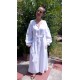 Boho Style Ukrainian Embroidered Maxi Broad Wedding Dress